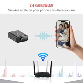 YHDZSW Mini Cámara, 4K HD Nanny CAM para el Hogar, Cámara WiFi más Pequeña con Detección de Movimiento, Visión Nocturna Visión Remota para Seguridad con iOS,Android Phone