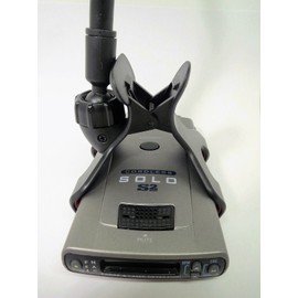 Ramtech Car Truck GPS Windshield Dual Clip Mount, Suction Cup Holder with Flexible Bracket, Compatible with Beltronics Pro 100 200 300 500 Radar Laser Detector, WMCF