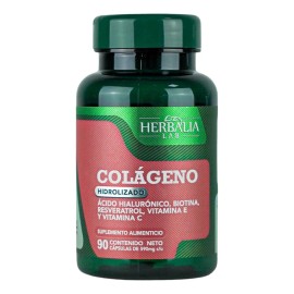 Herbalia Lab Colágeno Hidrolizado Y Ácido Hialurónico 90 Capsulas Sin Sabor