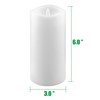 Stonebriar 6 Count White Real Wax 3x6 Flameless LED Pillar