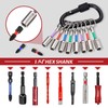 ColumPRO Magnetic Drill Bit Holder Keychain 1 Set (8PCS), One-Handed