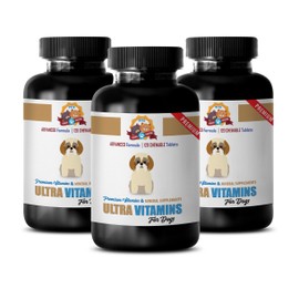 Dog Minerals - Ultra Dog Vitamins - Premium Vitamin and Minerals - Healthy Solution - Vitamin d for Dogs - 270 Treats (3 Bottles)