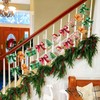 Oudain 2 Pack Christmas Paper Garland Christmas Tree Santa Claus