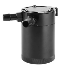 Car Oil Reservoir, 2 Port Oil Catch Can 300ml Aluminum Alloy Baffled Reservoir Tank Universal Accessory