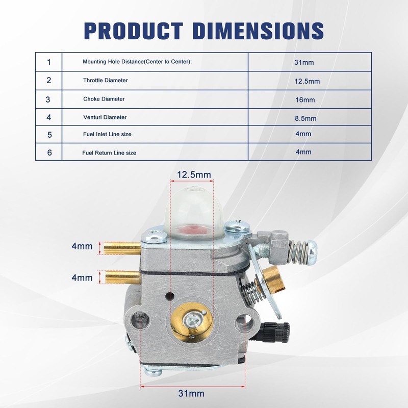 Powtol SRM 2100 Carburetor for Echo SRM 2400 SRM-2100 SRM2100