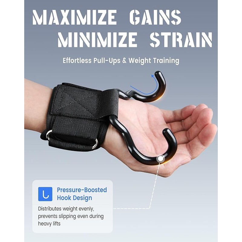 PengLAI Gym Grips – A Pair of Weight lifting Straps