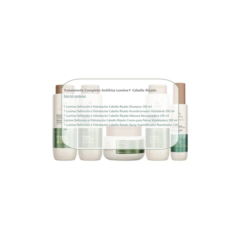Tratamiento Completo Antifrizz Lumina Cabello Rizado Natura