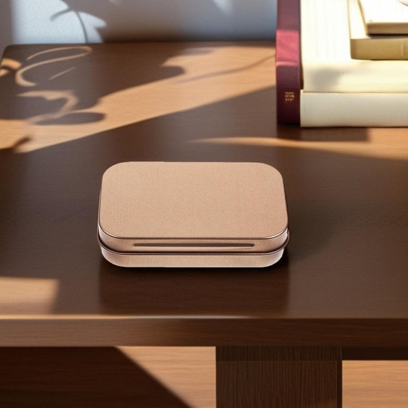 FELTECHELECTR 10pcs Mini Rectangular Tinplate Tin Boxes With Lids Metal