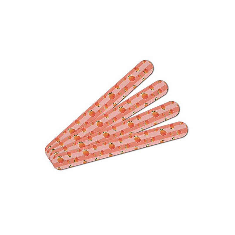 Cute Peaches and Stripes Pattern Double-Sided Nail File Emery Board