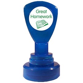 Great Homework Pre Inked School Teachers Positive Praise Feedback Marking Stamper Stamp 25mm Primary Teaching Services