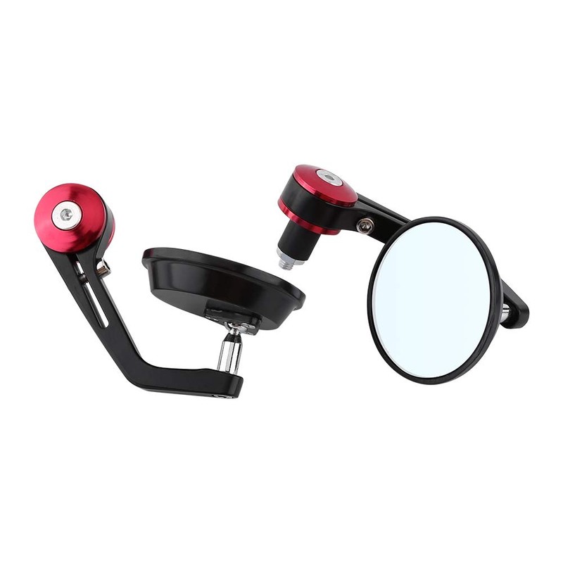 Motorcycle Rear view Mirrors,1 Pair Universal 7/8" Round Handlebar Bar