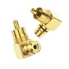 VECASDEN 2 Pack 90° RCA Converter Adapter, 1 Red and