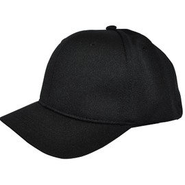 Smitty Official's Apparel Smitty 4 Stitch Flex Fit Umpire Hat (Medium 7 1/4-7 1/2, Black)