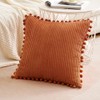 MIULEE Fall Boho Decorative Throw Pillow Covers with Pom-poms, Soft