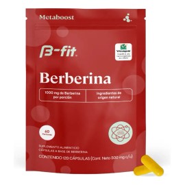 Fit Berberina 120 Cápsulas Veganas 1000mg Extracto Puro Berberis Aristata Cúrcuma Azúcar Gmo Gluten Suplemento Alimenticio