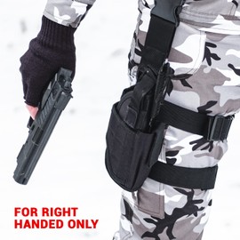 Gun Holsters for Men/Women, 380 Holster for Pistols, Universal Airsoft Right/Left, IWB/OWB 9mm Holsters for Concealed Carry - Fits Glock 23,26,27,42, M&P Shield and Similar Handgun (Black Leg Holster)