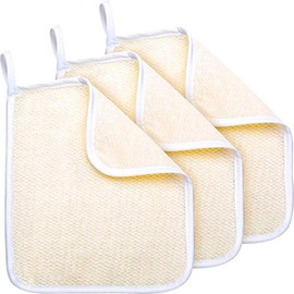 Paquete de 3 paños exfoliantes para la cara y el cuerpo, toallas, tela de baño, exfoliante, toalla de baño suave, toalla de masaje para mujeres y homb