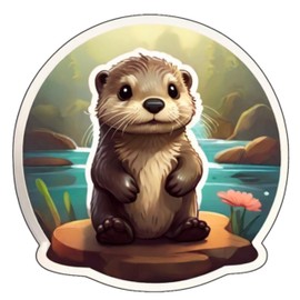 3pcs Cute Beaver Stickers for 3in Water Bottles, Waterproof Stickers for Laptop Skateboard, Luggage Phone Bicycle, Stickers for Kids Adults, Stickers for Hard Hats (Squirrel 39)