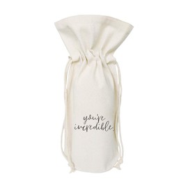 The Cotton & Canvas Co. You're Incredible Wine Bag, Bottle Cover, Party Table Decoration