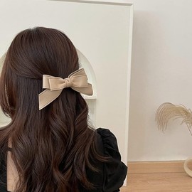 3 Pieces PU-leather Hair Bows Clip Bow Hair Clips Bow Hair Barrettes Handmade Knot Bows Barrettes Hair Pin Barrette Accessories for Women (Style 1, Pack of One)