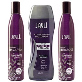 Matizador Violeta Sin Sal Sin Sulfatos, Shampoo + Acond (3 Pack)
