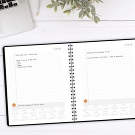 2019, Planning Notebook by AT-A-GLANCE, Undated, 8-1/2" x 11", Large, Plan. Write. Remember., with Reference Calendars, Black (70620905)