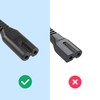 MEIRIYFA IEC320 C7 Power Cable Pigtail Cord,C7 Female Plug Bare