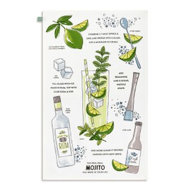 DEMDACO The Real Deal Mojito You Need in Your Life - 28 x 17 Inch Green/Grey 100% Cotton Twill Kitchen Dish Cloth Tea Towel