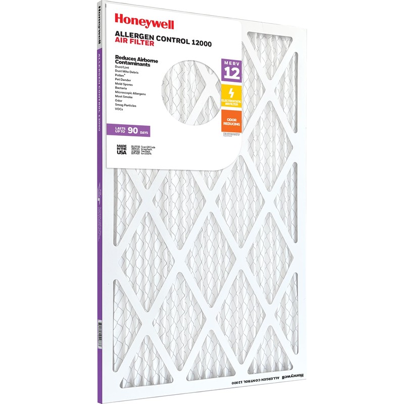 Honeywell 16x25x1 MERV 12 Electrostatic Pleated HVAC AC Furnace Air