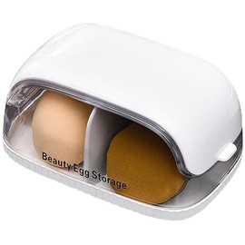 Kaxich Makeup Sponge Holder Beauty Blender Sponge Holder Organizer with Lid, Transparent Makeup Brush Holder Makeup Sponge Wet and Dry Storage Box for Vanity and Travel