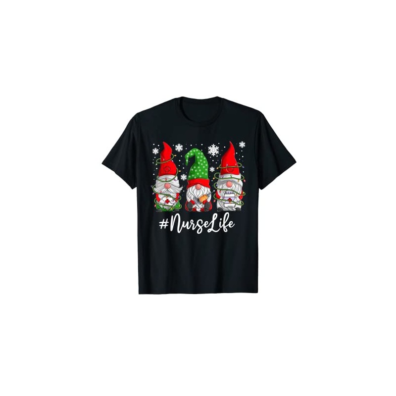 Nurse Christmas Shirt for Women Matching Nursing Gnome T Shirt,