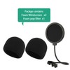 Rigych Microphone Pop Screen with Foam Windscreen Microphone, Professional Microphone