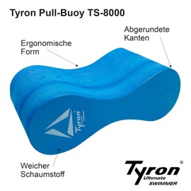 Tyron Pull-Buoy TS-8000 Swimming Aid Soft and Durable Foam Construction Optimised for Technique Training and Muscle Building