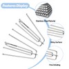 40 Pack Pinch Pleat Curtain Hooks, Stainless Steel Header Tape