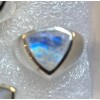 Natural Creations Men’s Sterling Silver Ring Size 9 Rainbow Moonstone