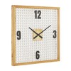 Deco 79 Farmhouse Wood Square Wall Clock, 24" x 2"