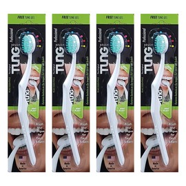 TUNG Tongue Brush with Natural Mini Gel, 4 Pieces (Genuine Import)