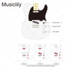 Musiclily 32MM Width Pre-wired Loaded Eletric Guitar Control Plate Harness