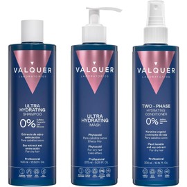 Valquer Pack Ultra Hidratante Shampoo, Mascarilla y Acondicionador Bifásico.