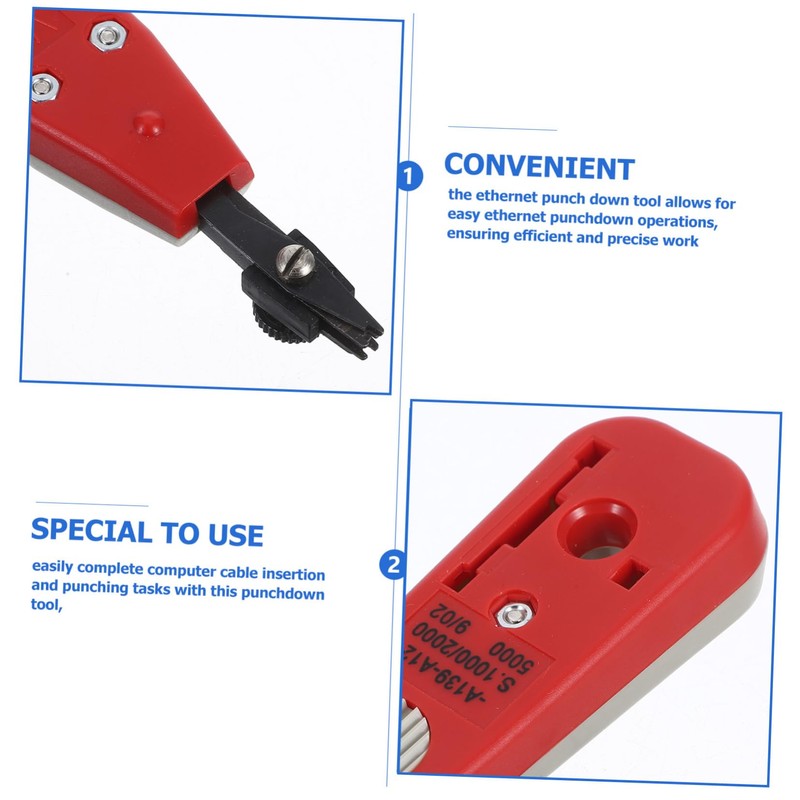 Gadpiparty Ethernet Punch Down Tool Ergonomic Handle for Easy Use