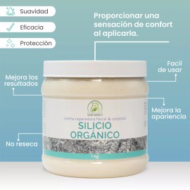 Productos Mart Mexico Crema Reparadora Con Silicio Orgánico  (1 Kilo) Momento De Aplicación Día Tipo De Piel Todo Tipo De Piel