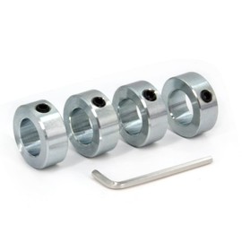 Zeberoxyz 4pcs 7/8" Bore Shaft Collars Sets-Screw Style Zinc Plated Solid Steel Lock Collars with 1-1/2"Outer Diameter and 9/16"Width for Drive shafts, The Automotive Industry etc.(7/8", Zinc Plated)