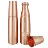 Set of 2 Copper Water Bottles With Copper Tumblers For