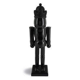 Nutcracker Ballet Gifts Wood Nutcracker Figures Decorations, Christmas Holiday Home Decor, 12-inch, Solid Black