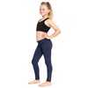 STRETCH IS COMFORT Polyester Girl's Leggings Navy Blue Small