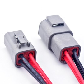 DECKBU 4 Pin Automotive Sealed Electric Plug Male Female Waterproof Connector Wire Harness DTP Series DTP06-4S DTP04-4P