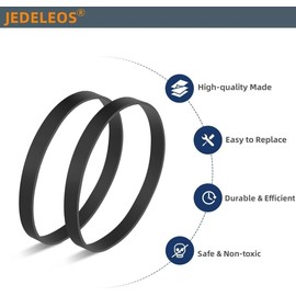 JEDELEOS Replacement Belts for Bissell Cleanview Bagless Upright Vacuum Cleaner 1831 9595A 3583 2486 2487 2488 2489 2490 2491 2492 2494 1319 1320 1322 1327 1328 1330 1331 1332 1819 1820 (Pack of 2)