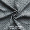 MIYE Pleated Waffle Weave Bed Skirt, Tailored Dust Ruffle 16