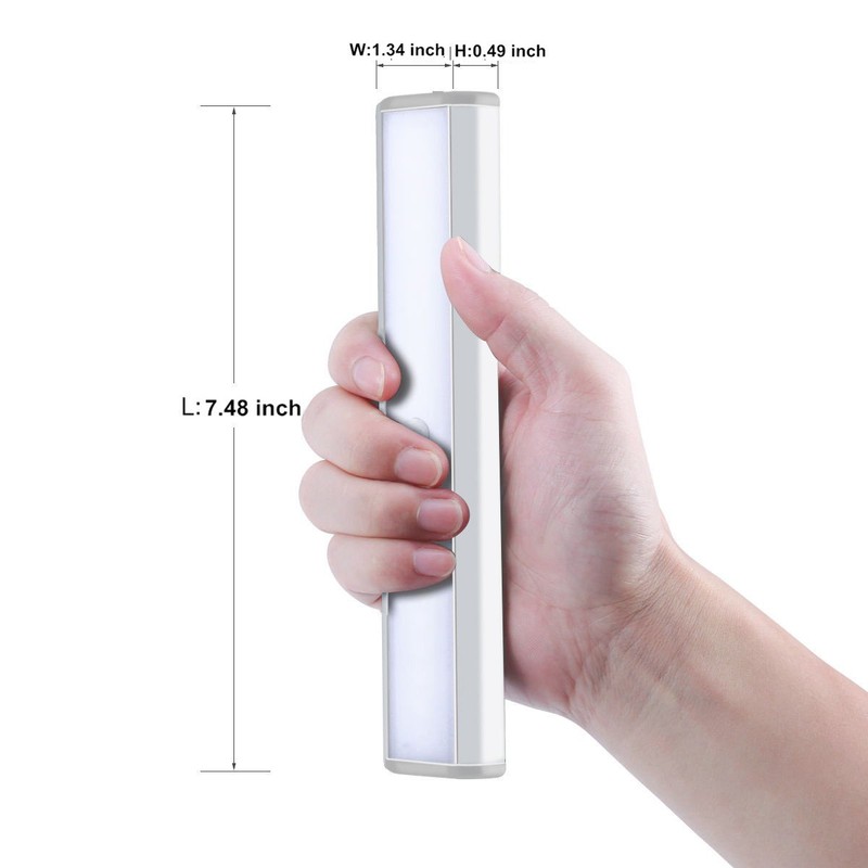Wireless Motion Sensor Cabinet Lights 10-LED USB Rechargeable Closet Lights