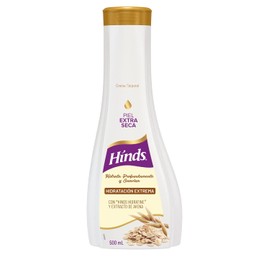 HINDS  Crema Corporal Hidratacin Extrema Avena, 500 ml  Enriquecida con Hinds Hidratine y extracto de Avena  Ideal para piel extra seca.